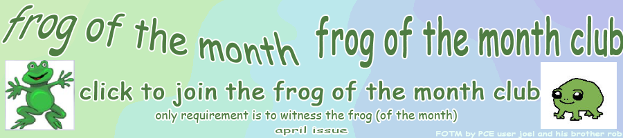frog of the month - april