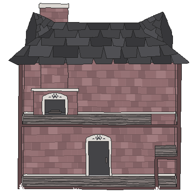 Large Brick House No Windows