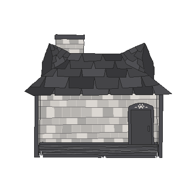 Small Contrasting Brick House No Windows