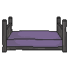 Purple Darkwood Bed