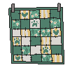 Green Floral Wall Quilt