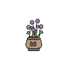 Clay Lavender Dianthus Pot