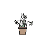 Hanging White Lily Pot